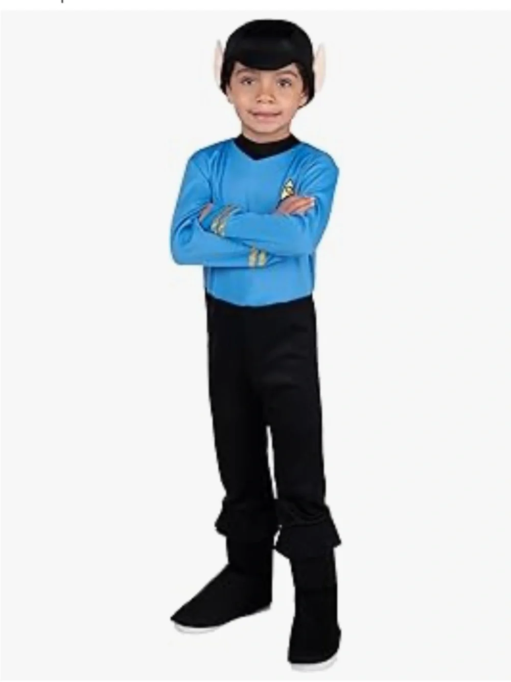 Star Trek Toddler 3T-4T Spock  Jumpsuit with Boot Covers plus Headpiece